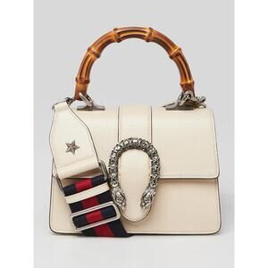 Gucci White Pebbled Leather Dionysus Xs #235306G99B